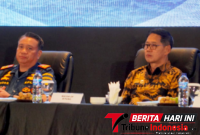 ‎Walikota Bitung, Hengky Honandar, S.E, bersama Plt. Direktur Kesatuan Penjagaan Laut dan Pantai (KPLP) Ditjen Perhubungan Laut, Dr. Triono, S.Pel., M.M., Di Pembukaan Regional Marine Pollution Exercise (Marpolex) 2026. (ft. Dok. Istimewa)
‎
‎