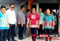 Wadan Kodaeral VIII, Laksma Pertama TNI Tony Herdijanto, S.E., M.Sc. Saat tiba di Markas Satrol Kodaeral VIII Bitung. (ft. talia)