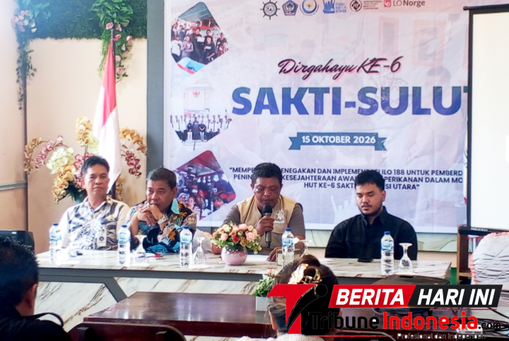 Ketua Sakti Sulut. Arnold Hiborang, saat memberikan penyampaiannya di HUT Sakti Ke-6 Sulut. (ft. talia)