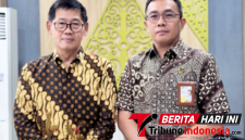 Walikota Bitung, Hengky Honandar, S.E, bersama Direktur Penanganan Aset Barang Bukti Ditjen Gakkum Kementerian ESDM, Ryllo Ashuri Panay, AP., MM., (ft. Kabag. Protokol Bitung)