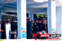 Walikota Bitung, Hengky Honandar S.E, saat memimpin Upacara Bendera Peringatan Hari Sumpah Pemuda Ke-98  (ft. talia)