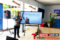 Kepala Dinas Komunikasi dan Informatika Kota Bitung Altin Abraham Tumengkol, SIP, M.Si, saat memberikan materi Pengembangan Konten Digital. (ft. Dinas Kominfo Bitung)
